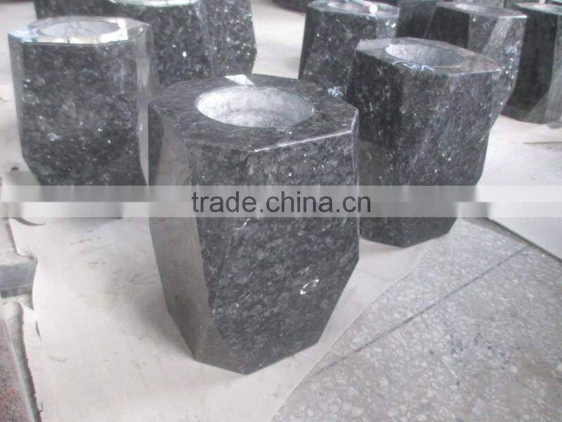 Olive Green Granite tombstone Vase