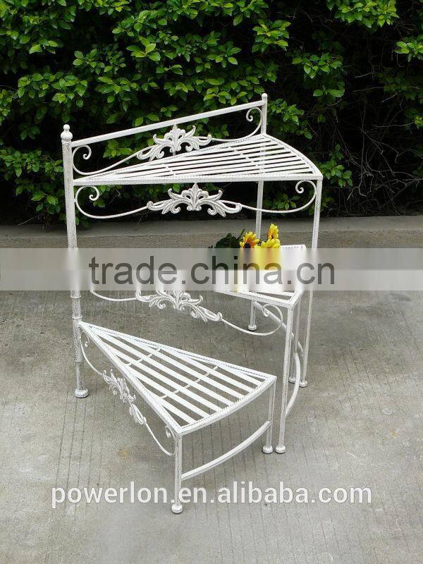 2015 new design 3-tier vintage metal flower baskets and planters