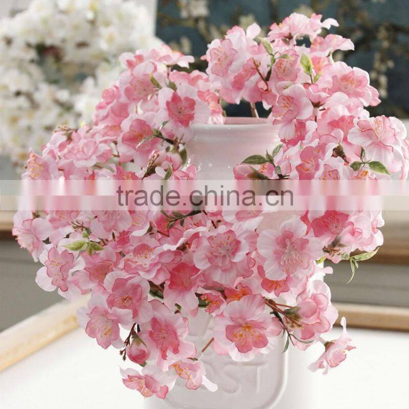 Home & wedding decor silk flowers artificial cherry blossoms artificial garland