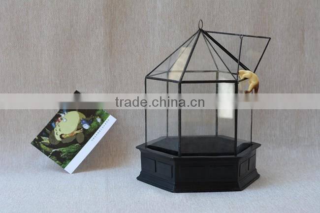 Micro landscape indoor glass greenhouse/ clear glass indoor plant terrarium /Geometric Glass Terrarium