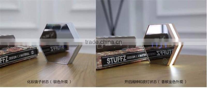 Mirror alarm clock Multi function image digital alarm clock Thermometer alarm clock LED mirror Nightlight clock