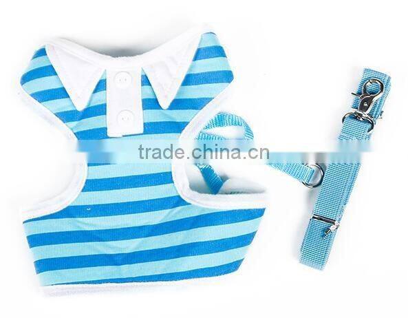 CY111 Cute Stripe Vest Dog Collar Traction Rope Pet Supplies Adjustable Pet Leash