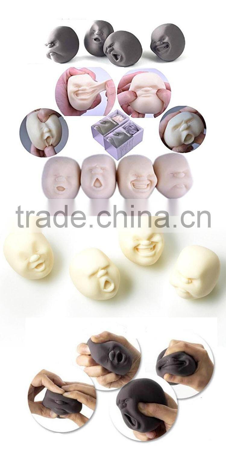 2017 new design soft material human face stress ball for release stress