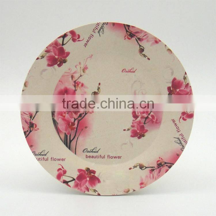 The factory hot selling natural bamboo fiber plates and dishes
