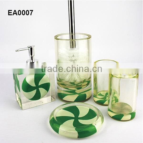 Transparent resin eco-friendly bath product hotel balfour bathroom accessories from manufacture