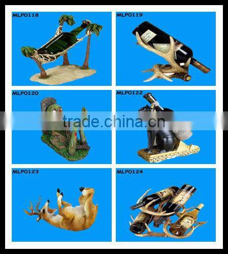 resin cute cat shaped animal wine bottle holders
