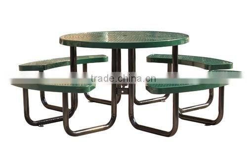 Arlau outdoor park steel picnic table