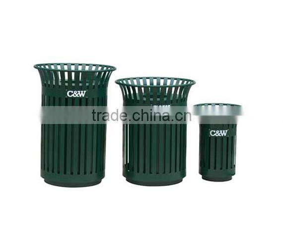 Arlau outdoor metal galvanized waste containers