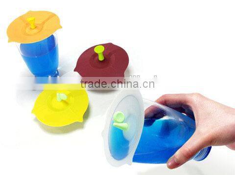 Beautiful butterfly shape of silicone suction cup lid