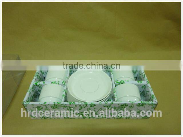 4pcs white porcelain dinnerware ceramic mug and ceramic dish