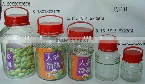 Hot sell glass liquor dispenser with metal tap