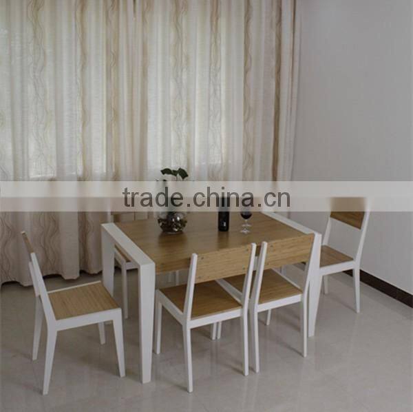 Modern bamboo dining table and chairs for living room