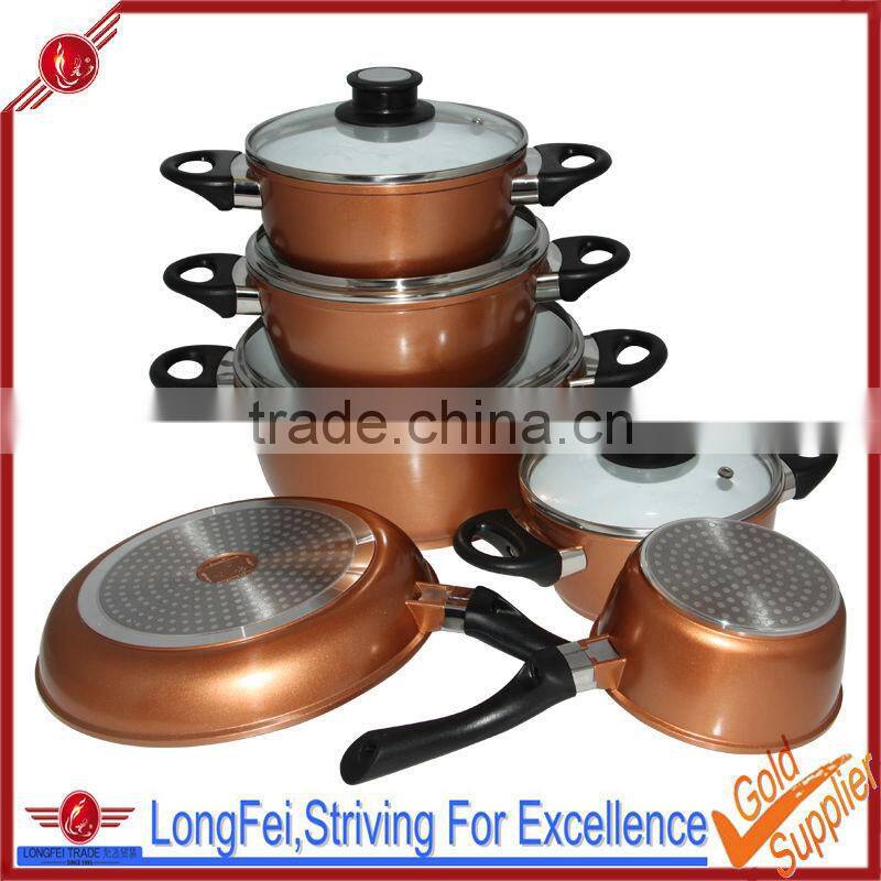 4 piece soup pot and 1 fry pan and 1 stock pot cookware wholesale chinese aluminium kitchenware
