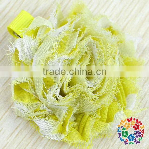 Wholesale Many Different Colors Shabby Chiffon Flower Decoration Girls Flower Hair Clips
