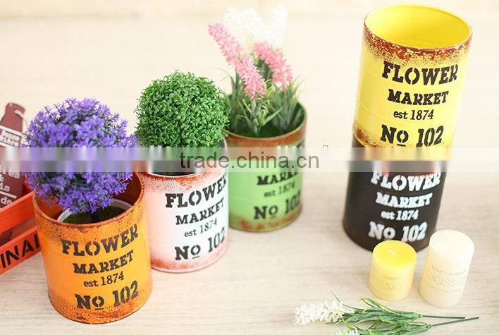 Wholesale decorative baby bucket small metal hanging flower bucket