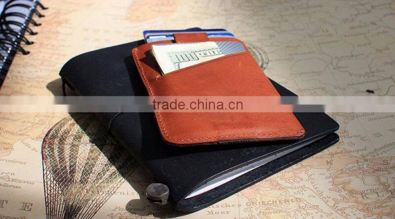 real leather Slim Front Pocket Minimalist Wallet money clip Card Holder
