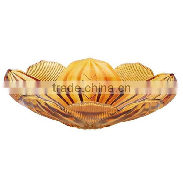 Newest design royal friut /candy/ ash plate/ High quality glass centerpiece crystal fruit plate/ ashtray BHL-P22