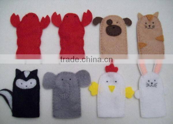 2017 best selling new product decorative custom handmade fabric felt cheap fashion innovative animal puppet wholesale