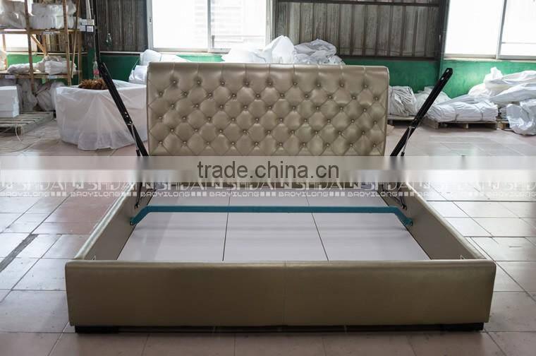 Upholstered king size bed made in china B85