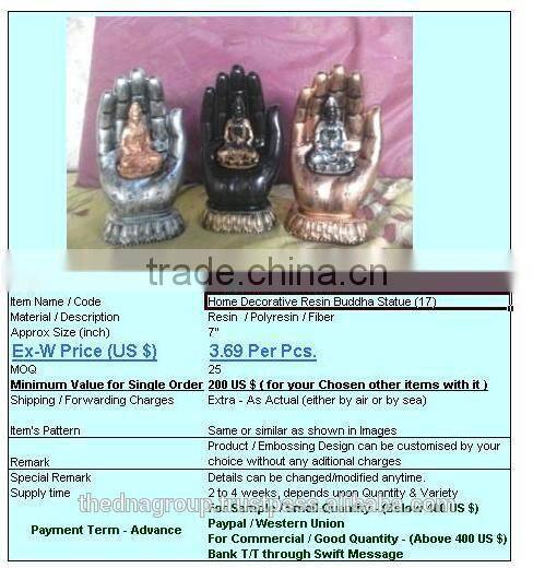 Attractibve Hand-Carved Colorful Buddha Statue