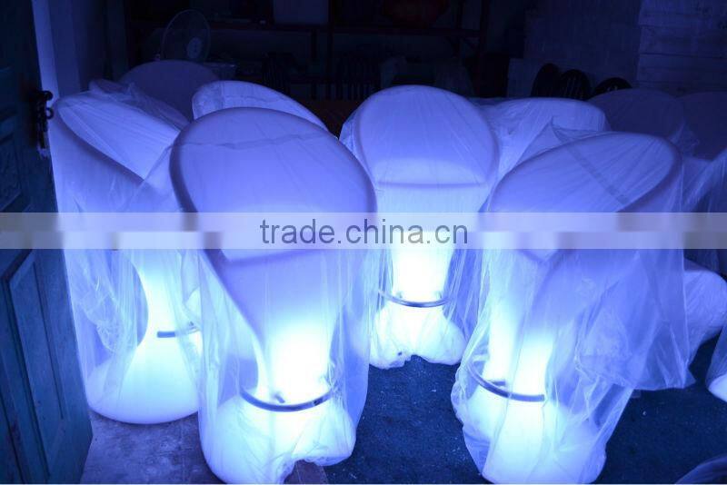 led high bar stool/RGB lighting PE chair