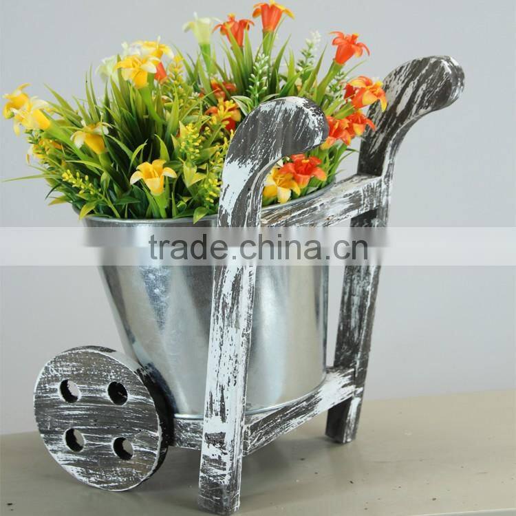 Drum shaped flowerpot wooden bracket models
