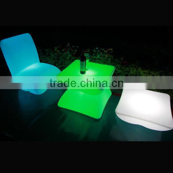L shaped glowing led lounge chesterfield sofa
