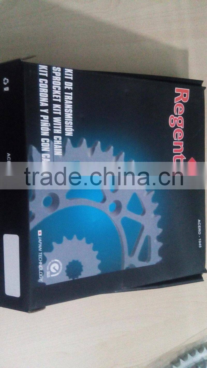 CD70 OEM color packing box motorcycle driving chain and sprocket kits