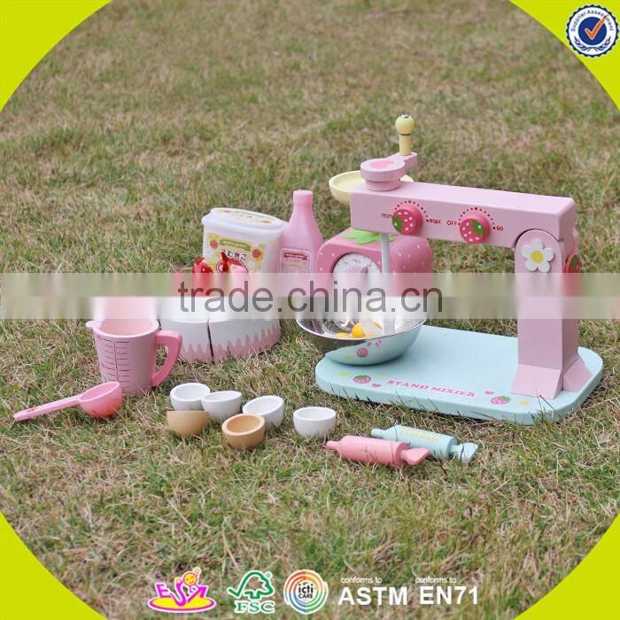 wholesale pretend play pink wooden kids baking set top fashion wooden kids baking set W10D013