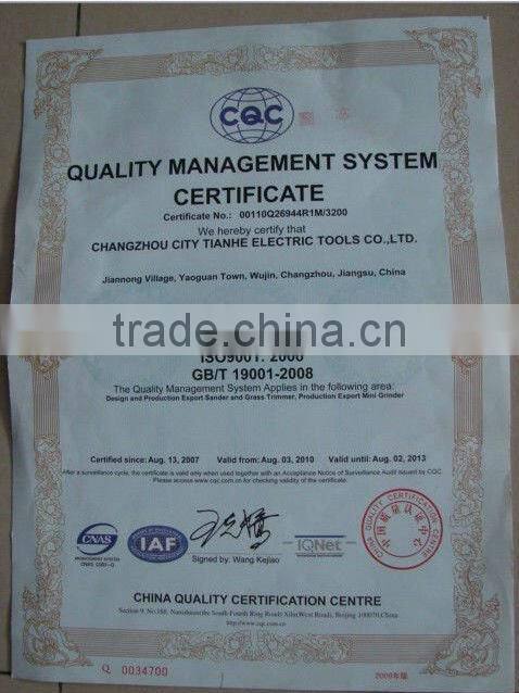 electric hand sander AJ20 changzhou china