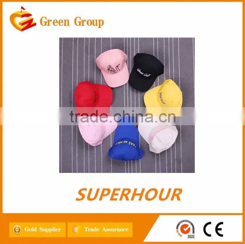 Promotional Custom 6 panel SUPERHOUR hats golf hat