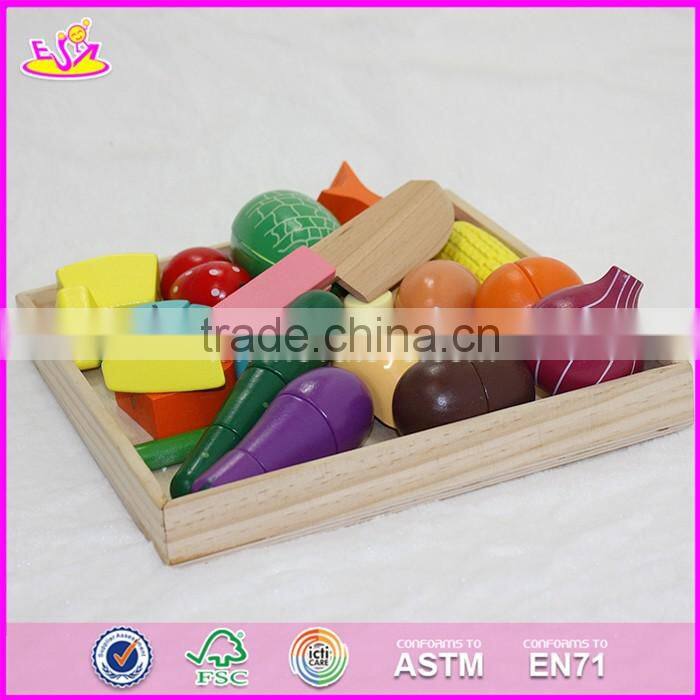2017 Top fashion children cutting wooden food toys W10B173-S