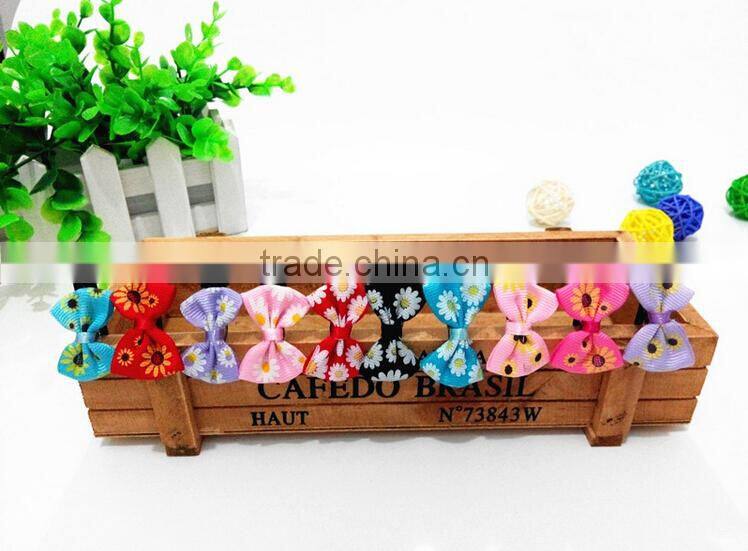 Factory wholesale fashion ribbon bow kids hair clip lovely baby hair clips