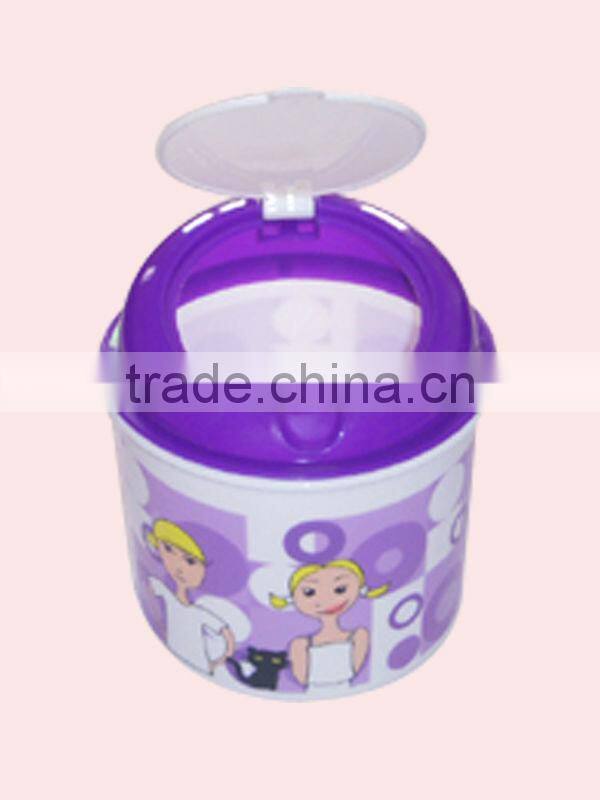 4Pcs Plastic Dustbin With Lid