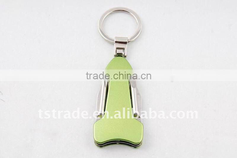 2014 Mini Cute design LED metal utility keychain gift knife K7004ALL
