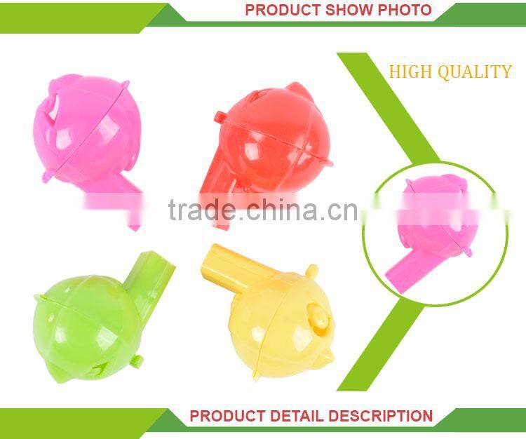 High quality cheap toy kids cheering small plastic toy whistle