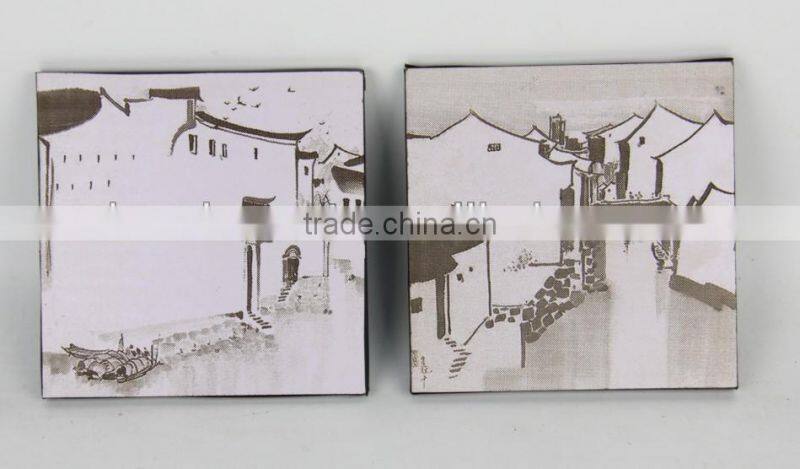 frameless wall hanging painting