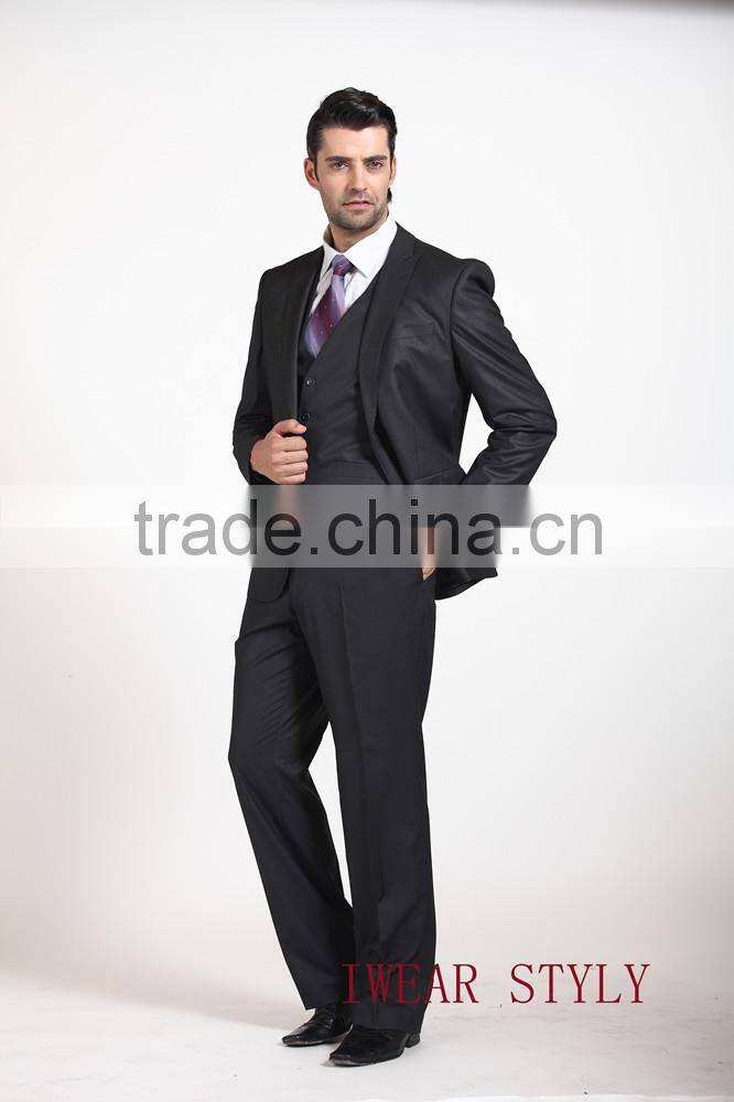 Stripe notch lapel 3pcs business suits for man/ suit men