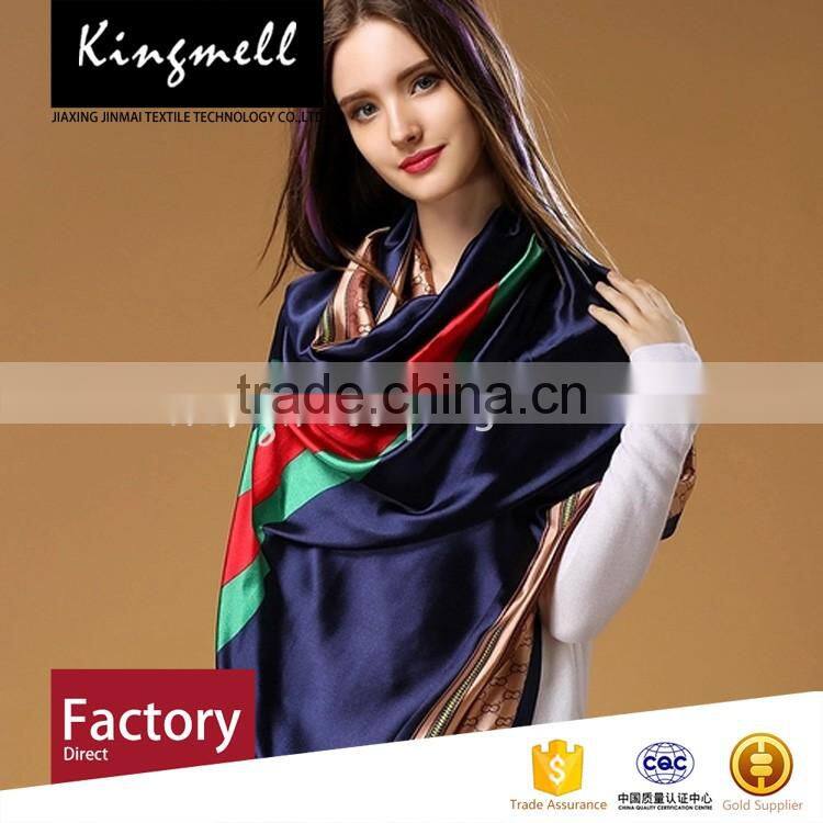 Custom-made digital print silk heated scarf and fashion shawl