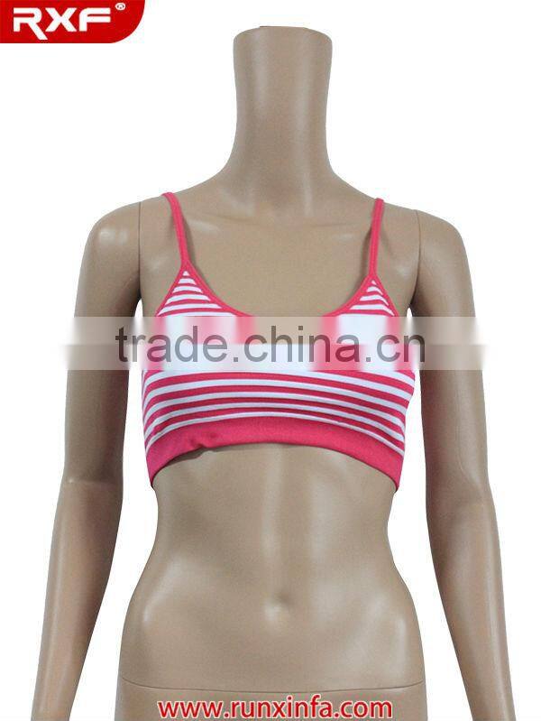 Yoga sports bra/seamless tube bra nude purple color