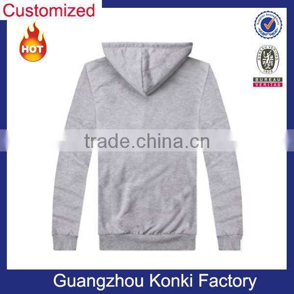 Front Open Cheap White Hoodie For Men