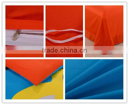 2015 new design 100%cotton kids cartoon bedding set from china manufacture
