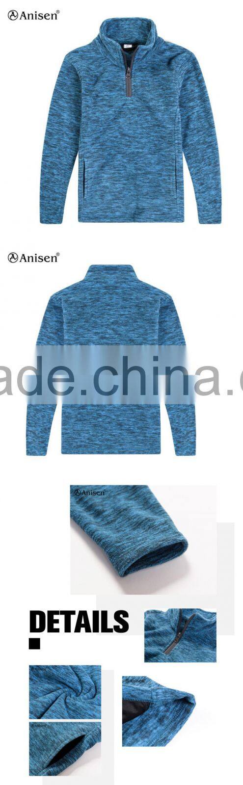 online shop 1/4 zipper round collar custom fleece men hoodies