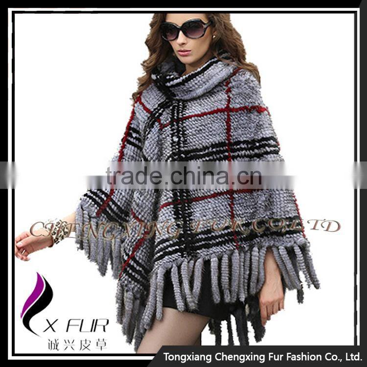 CX-B-M-62A 2016 New Latest Cheap Genuine Mink Fur Poncho and Shawl