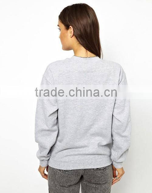 2016 women leopard print logo sweatshirt french terry crewneck sweatshirt