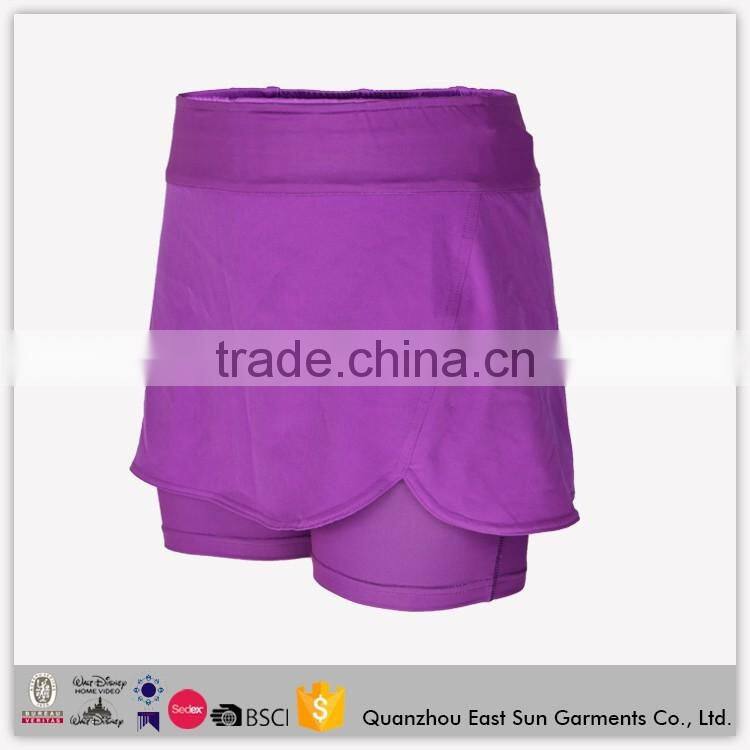 High Quality Dry Fit Wholesale Fashionable Sportwear Women Sexy Yoga Skirts Sport Running Shorts