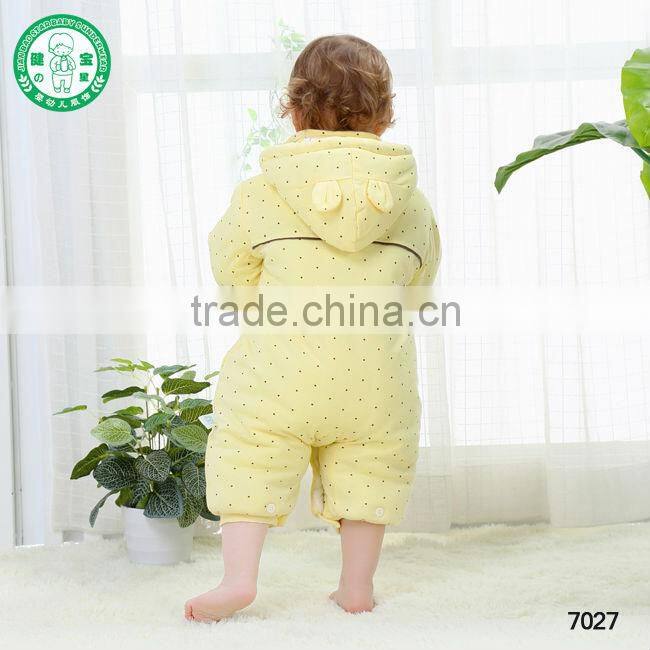 Long-sleeve baby clothes thick baby hooded romper