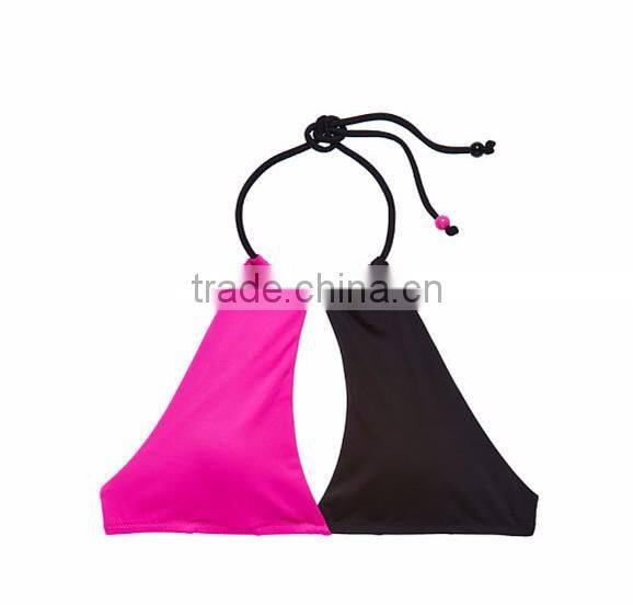 0544 NEW!2016 xxx hot sex The Fabulous Colorblock Halter Top swimwear hot korean teen girl bikini