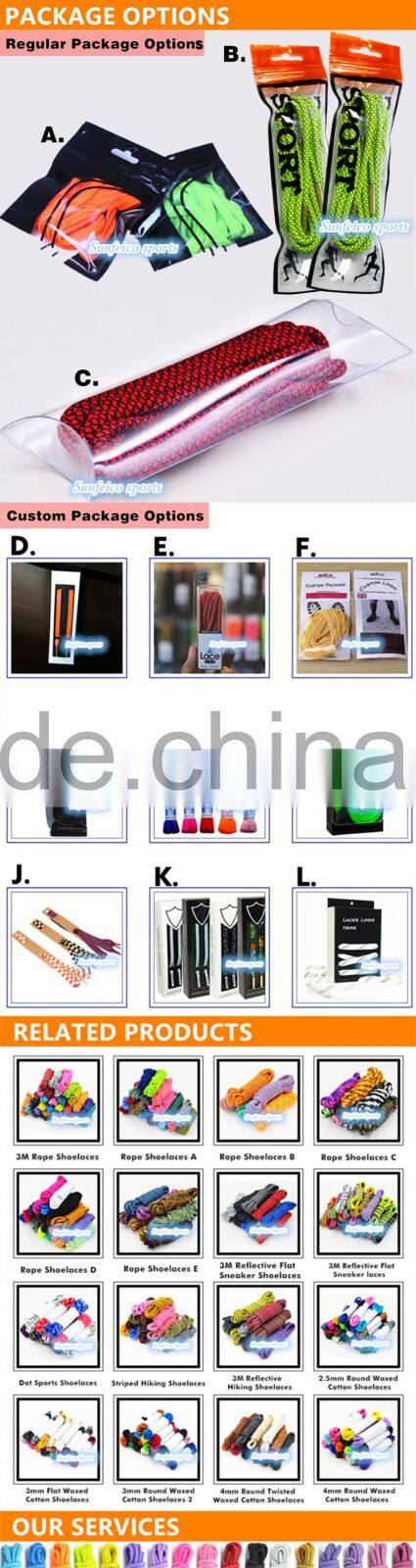 Professional Customized 6mm Reflective Rope Lace Manufacturer Shoelaces for Wholesale - Sneakers Laces In Stock Fast Deliver