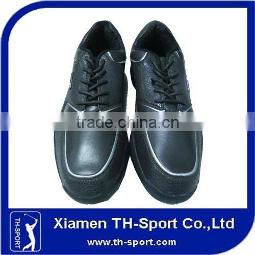 Dark pu material white line golf shoes new for men
